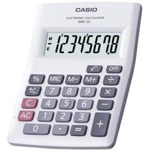Casio MW-5V-WE 8 Hane Beyaz Masa Üstü Hesap Makinesi