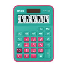 Casio MX-12B-GNRD Yeşil Pembe 12 Haneli Hesap Makinesi