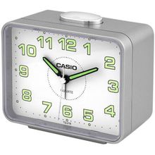 Casio TQ-218-8DF Gri Ertelemeli Beep Alarmlı Fosforlu Masa Saati