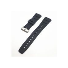 Casio Uyumlu Aq-10 19Mm Siyah Silikon Saat Kordonu