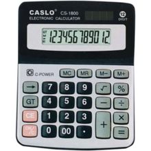 Caslo CS-1800 Siyah-Gri Masaüstü Hesap Makinesi