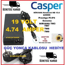 Casper Nirvana 15.6 NB CHY 19V 4.74A 19 Volt 4.74 Uyumlu Laptop Adaptör