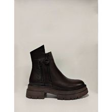 Castle Black 26255-1 Kahverengi Hakikki Deri Kadın Bot