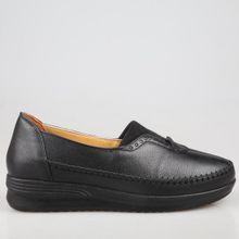 Castle Black 42636 Siyah Hakiki Deri Kadın Günlük Ayakkabı