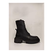 Castle Black 9233-1 Siyah Hakiki Deri Kadın Bot