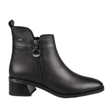 Castle Black 9780 Siyah Hakiki Deri Kadın Bot