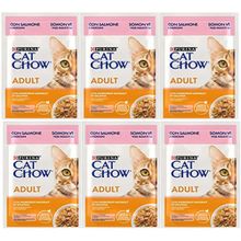 Cat Chow 6x85 gr Somonlu Yetişkin Kedi Konserve Maması