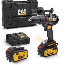 Cat DX13.1 18 Volt 4.0 Ah Li-Ion 80 NM Çift Akülü Kömürsüz Siyah Kablosuz Profesyonel Şarjlı Darbeli Matkap