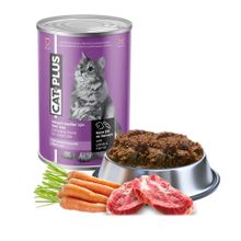 Cat Plus 12x395 gr Kuzu Etli ve Havuçlu Konserve Yetişkin Kedi Maması