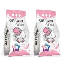 Cat Town 10 lt x 2 Adet Bebek Pudrası Kokulu Bentonit Ince Taneli Kedi Kumu