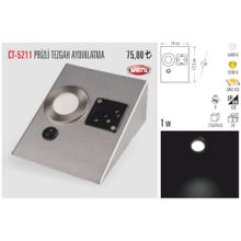 Cata Ct 5211 Prizli Tezgah Aydınlatma Beyaz Işık-cata Ct-5211 1w Watt Prizli Tezgah Aydınlatma