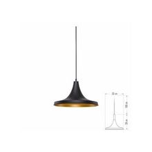 Cata CT-8213 E27 32 cm Siyah Gold Sarkıt Armatür