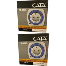 Cata CT-9180 2 Adet Zaman Ayarlı Mekanik Priz