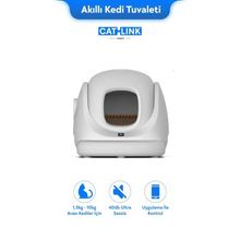 Catlınk Scooper Se ve Se Lite Beyaz Otomatik Kedi Tuvaleti Basamağı