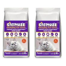 CatMozz 2x10 lt Premium İnce Taneli Topaklanan Özel Parfümlü Aktif Karbonlu Bentonit Kedi Kumu