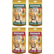 CatMozz 4x10'lu Stick Kuzu Etli Kedi Otlu ve Biftekli Kediler İçin Ödül Çubuğu