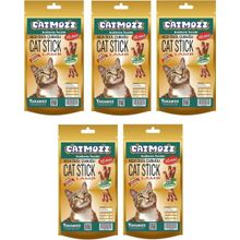 CatMozz 5x10'lu Stick Kuzu Etli Kedi Otlu Kediler İçin Ödül Çubuğu
