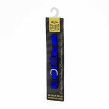 Cattie 1x15-25 cm Royal Mavi Güvenlik Tokalı Dokuma Kedi Boyun Tasması