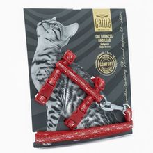 Cattie Kırmızı 1x15-25 cm Desenli Kedi Boyun Tasması