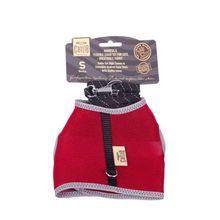 Cattie Kırmızı Small 1x20-30 cm Havalı Dokuma Kedi Göğüs Gezdirme Takımı