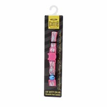 Cattie Pembe 1x15-25 cm Desenli Kedi Boyun Tasması