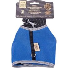 Cattie Royal Mavi Small 1x20-30 cm Havalı Dokuma Kedi Göğüs Gezdirme Takımı