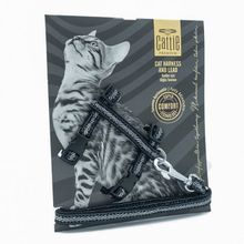 Cattie Siyah - 1x15-25 cm Desenli Kedi Boyun Tasması