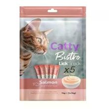 Catty Bistro 5x14 gr Somonlu Ve Deniz Taraklı Yetişkin Kedi Krema Ödülü
