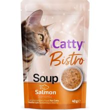 Catty Bistro Mousse Somonlu 40 gr Yetişkin Kedi Çorbası