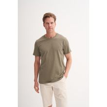 Cazador 4602 Haki Orta Bisiklet Yaka Erkek T-Shirt