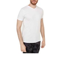 Cazador 4619 Beyaz Stn. V Yaka Erkek T-Shirt