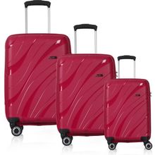 Ççs 5223 Polipropilen Pembe 3'lü Valiz Seti