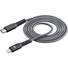 Cellularline Tetra Force Siyah 120 cm Usb-C Lightning Data ve Şarj Kablosu
