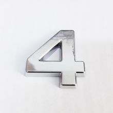 Cemax 3.75 cm Krom Yapışkanlı 4 Rakamı