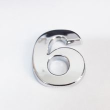 Cemax 3.75 cm Krom Yapışkanlı 6 Rakamı