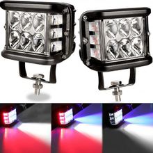 CemOto Lass319 - 1 Beyaz Kırmızı Mavi 12 Led 36 w Çift Offroad Sis Lambası