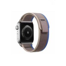 Ceponya Apple Watch 7 45 mm Renkli ​​​​krd-77 Örgülü Hasır Tokalı Kordon