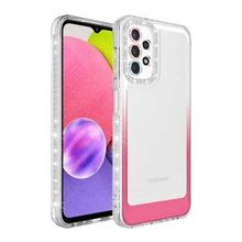 Ceponya Galaxy A23 Simli ve Renk Geçiş Tasarımlı Lens Korumalı Park Kapak Kılıf
