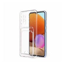 Ceponya Galaxy A32 4G Kartlıklı Şeffaf Setra Clear Silikon Kapak Kılıf