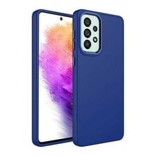 Ceponya Galaxy A32 4G Metal Çerçeve ve Buton Tasarımlı Silikon Luna Kapak Kılıf
