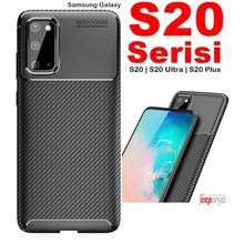 Ceponya Galaxy S20 Elde Kaymayan Kamera Korumalı Silikon Kılıf