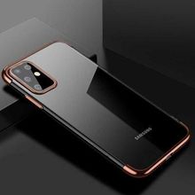 Ceponya Galaxy S20 Plus Köşeleri Renkli Kamera Korumalı Şeffaf Kılıf