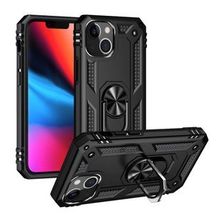 Ceponya İphone 13 Yüzüklü Standlı Manyetikli Armor Zırh Silikon Kılıf