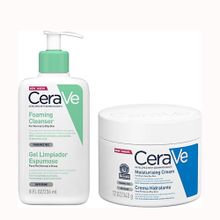 CeraVe Köpüren Temizleyici 236 ml + 340 gr CeraVe Nemlendirici Krem
