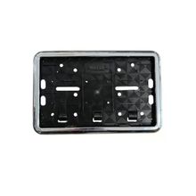Çerçeveli Motorsiklet Plakalık Plaka Altlığı Krom Nikelajlı 26X17cm 1 Adet