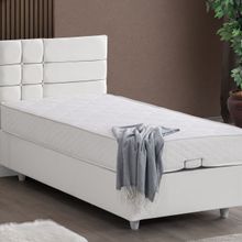 Cesur 120x200 cm Beyaz Almada Baza Başlık ve Letto Yatak Seti