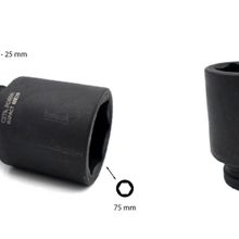 Ceta Form C84-H75 1 inç 6 Köşe Derin Havalı 75 mm Lokma Anahtar
