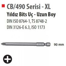 Ceta Form CB/903 1/4 inç PH 3x90 mm 12'li Yıldız Bits Uç