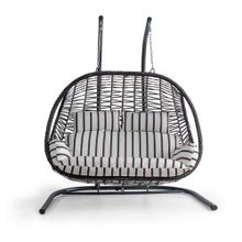 Cewi Pop Swing Kahve Rattan Zebra Oturumlu Salıncak