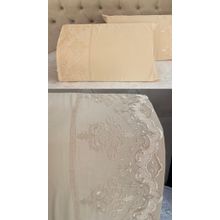 Çeyiz Bahçesi Mahidevran 2 Adet 50x70 cm Fransız Güpürlü Cappuccino Yastık Kılıfı